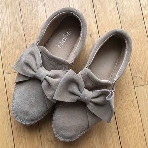 JSlides Rina Bow Platform Slip On